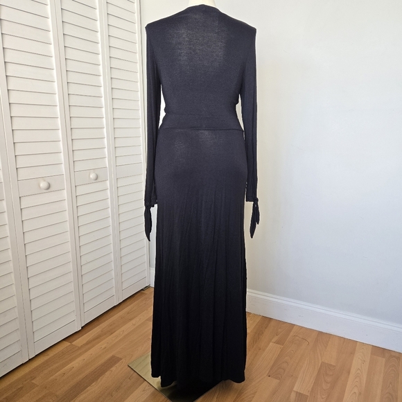 ASOS Cutout Maxi Dress Women's 12T Witchy Goth Vampire Morticia Adams Romantic - Picture 8 of 12